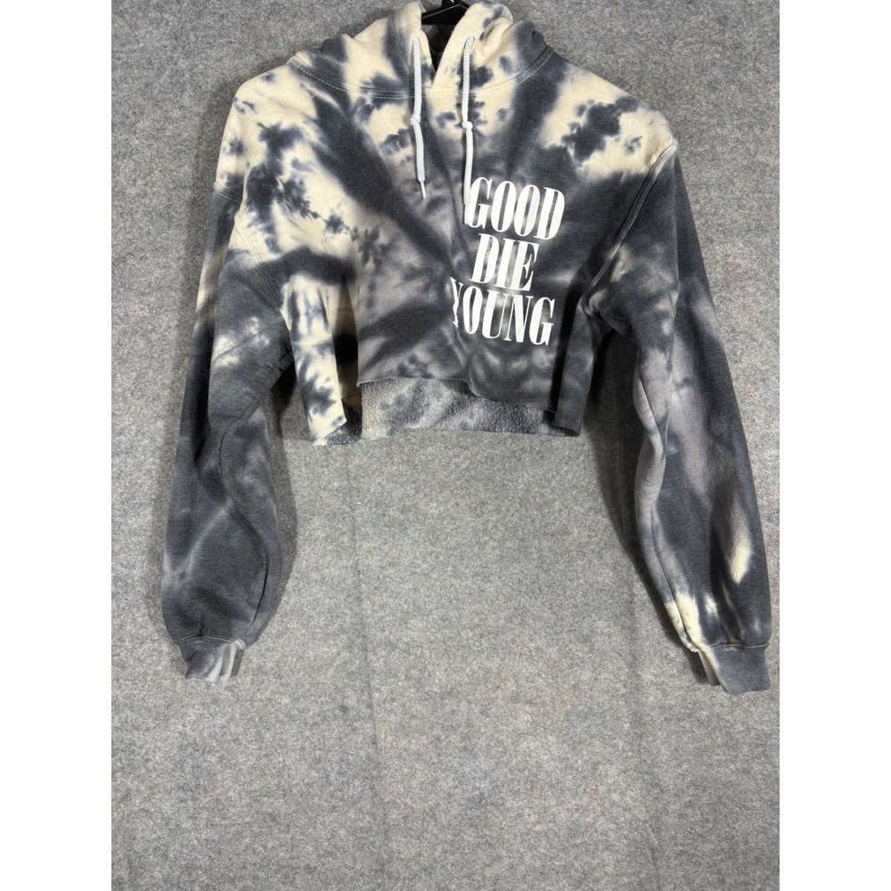 Linda Pinkgold Tie Dye Cropped‎ Hoodie Sweatshirt Womens S